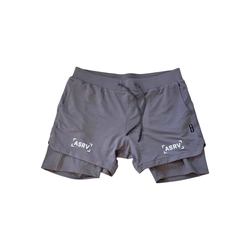 ASRV Tetra-Lite 5" Liner Training Shorts Mens XL Gray Fitness Workout Running